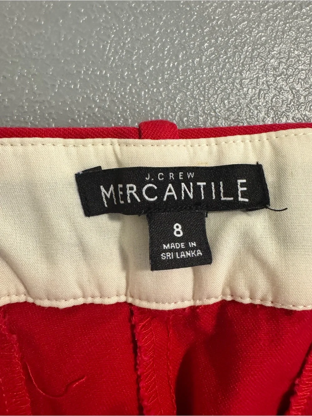 J. Crew Mercantile Red Cotton Slim Fit Dress Pants Size 8 - Picture 3 of 10